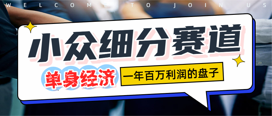 單身經濟賽道，一天1000+-小白搞錢